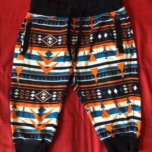 Black / Orange Jogger shorts